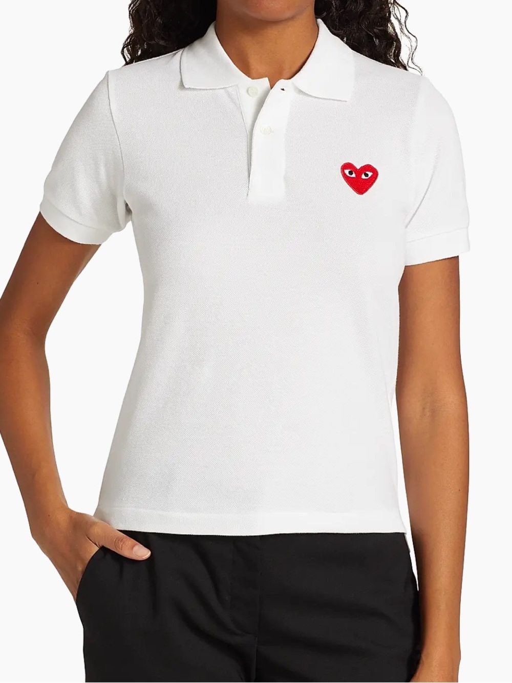 Comme des Garçons PLAY Embroidered Heart Polo Shirt